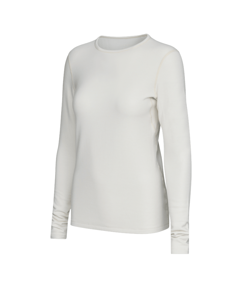 Le Bent Womens Heavyweight Antarctic Grid Fleece Crew