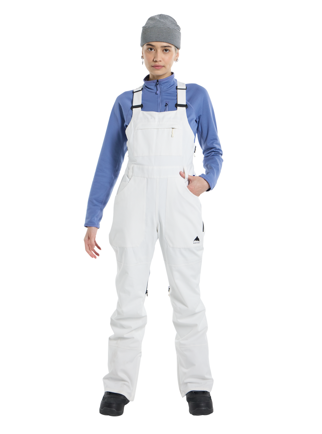 burton white womens bib pant
