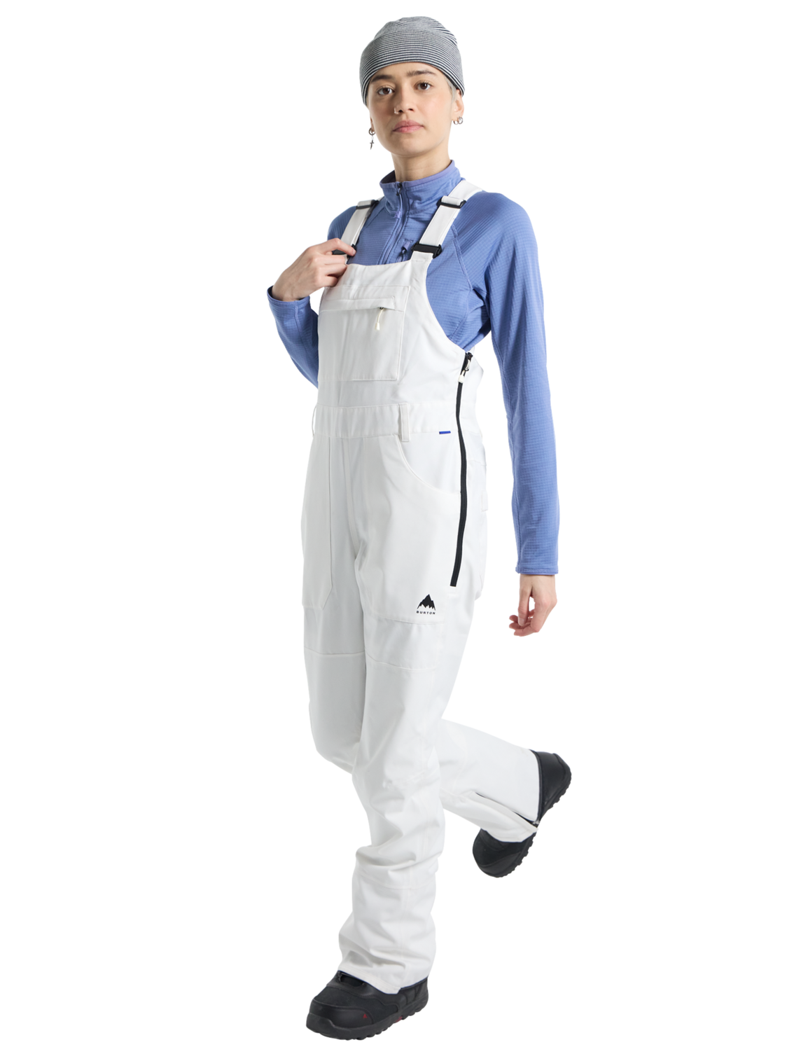 burton white womens bib pant