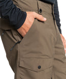 Quiksilver Utility Pant canteen brown snowboarding pant ski snow 200000 very waterproof cheap