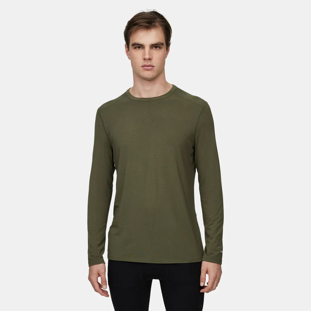 Le Bent Mens 260 Midweight Crew green thermal merino warm cheap