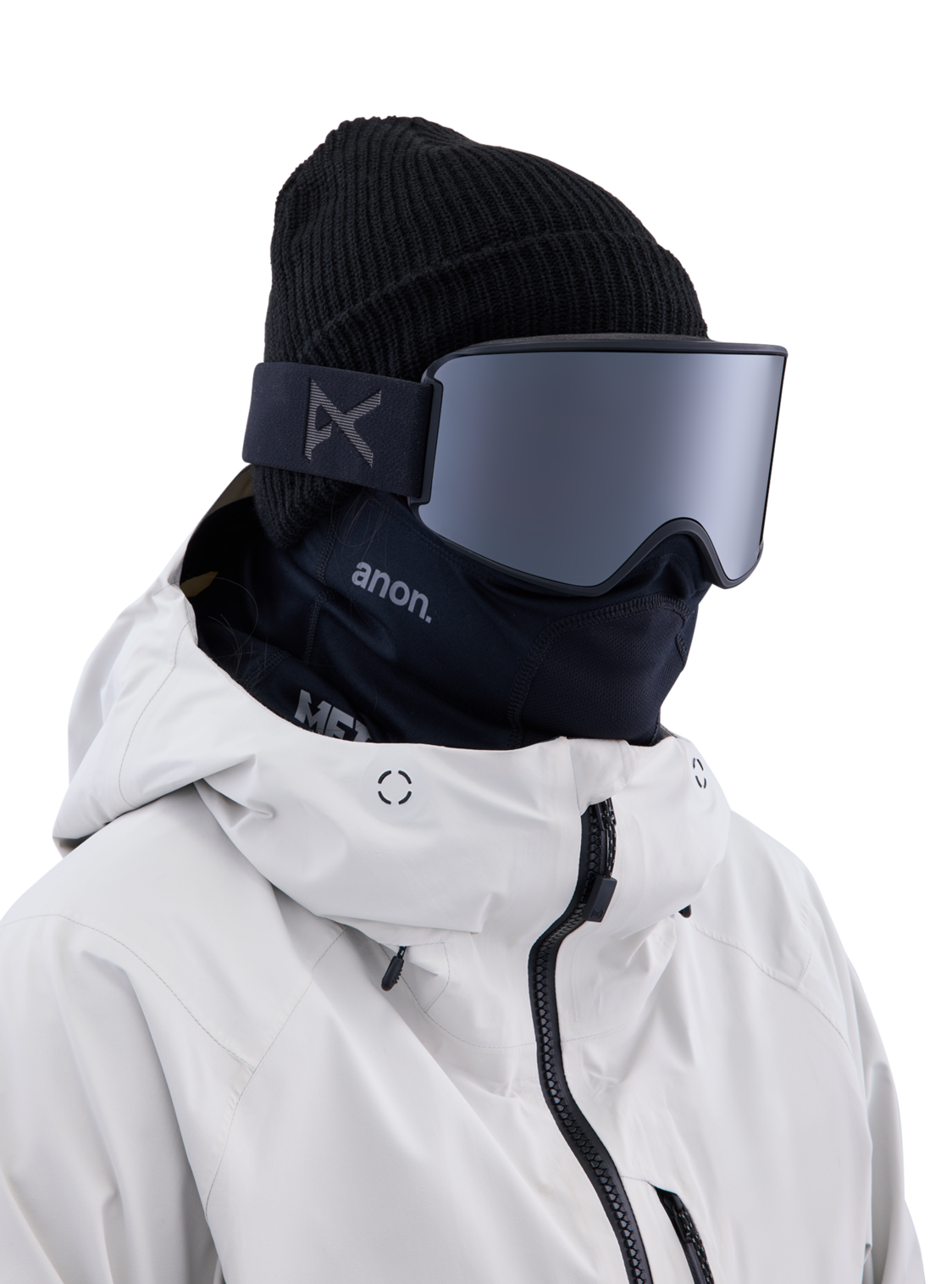 Anon WM3 Low Bridge Fit Goggles + Bonus Lens + MFI Face Mask magnetic snowboard goggles SKi