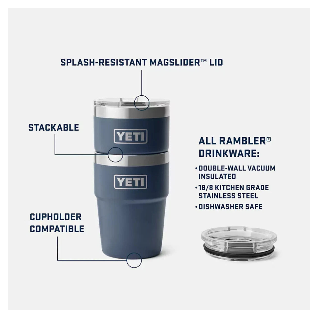 Yeti Rambler 16 oz Stackable Cup (473ml)