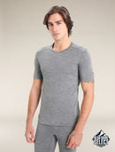 Icebreaker 200 Oasis Short Sleeve Crew grey thermal t short merino