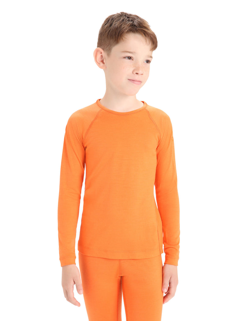 Icebreaker 200 Oasis Long Sleeve Crewe Kids wool non stink warm breathable 