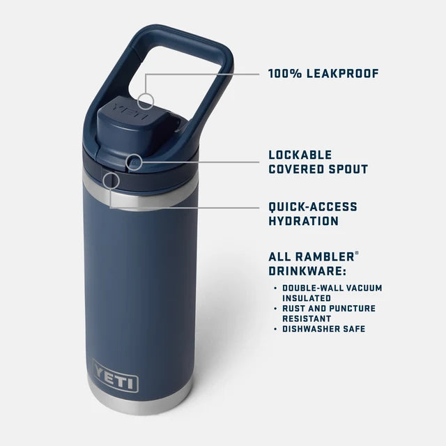 Yeti Rambler 18 oz Bottle w/ Flip Chug Cap (532ml)