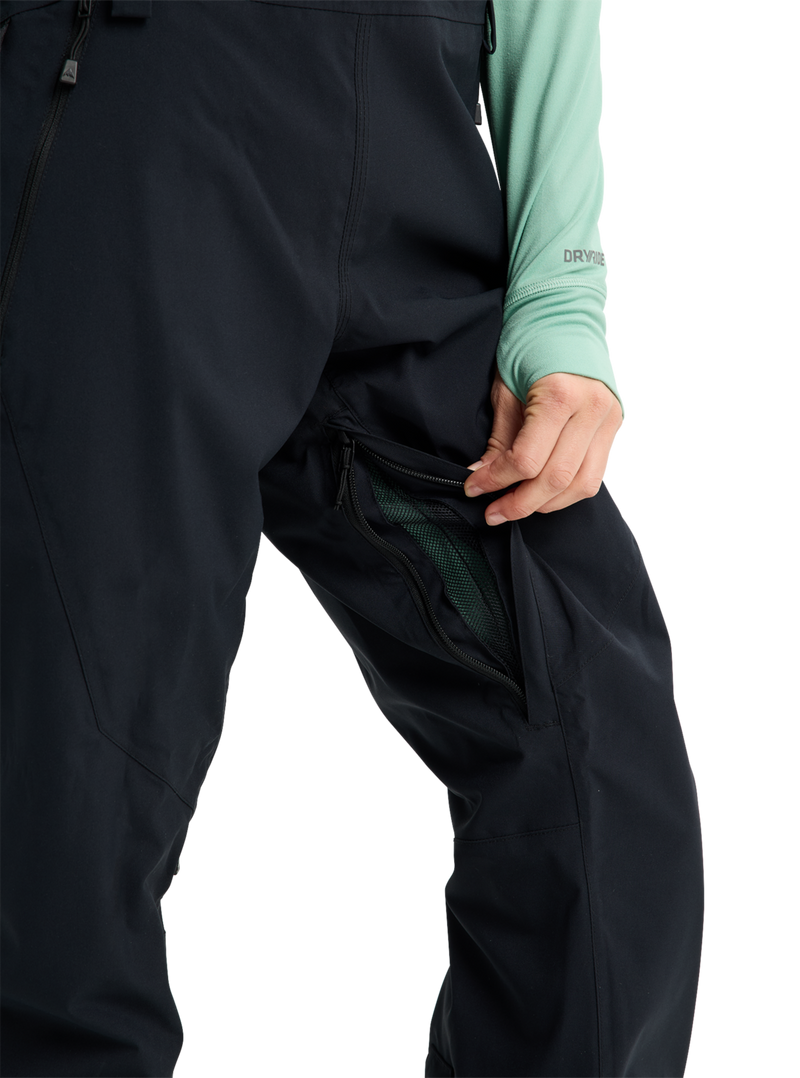 Burton Reserve Short Fit Stretch Slim Womens Bibs