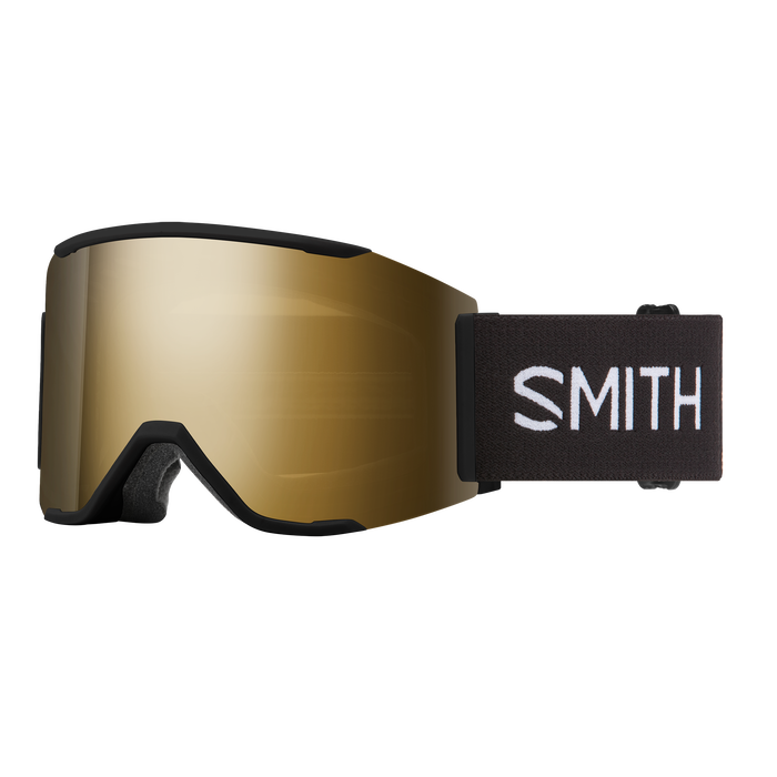 smith squad mag black gold mirror snow goggle  snowboard ski
