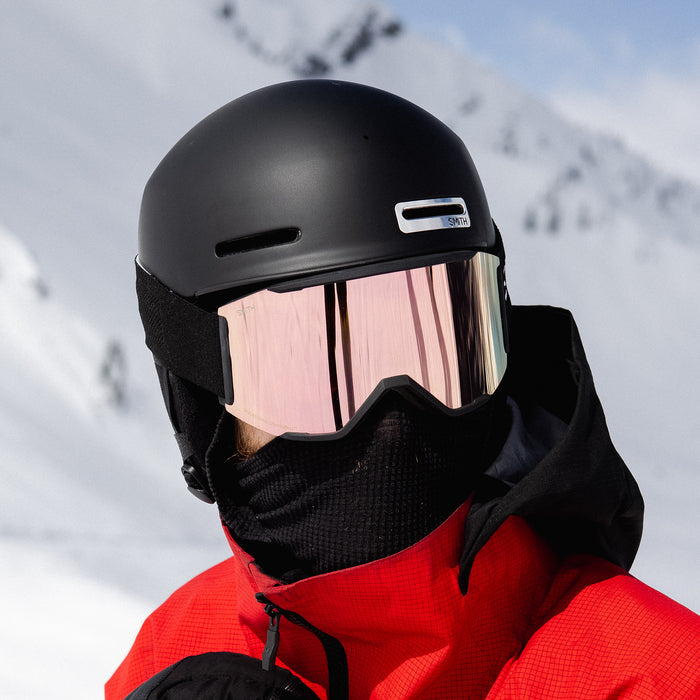 smith squad mag black gold mirror snow goggle  snowboard ski