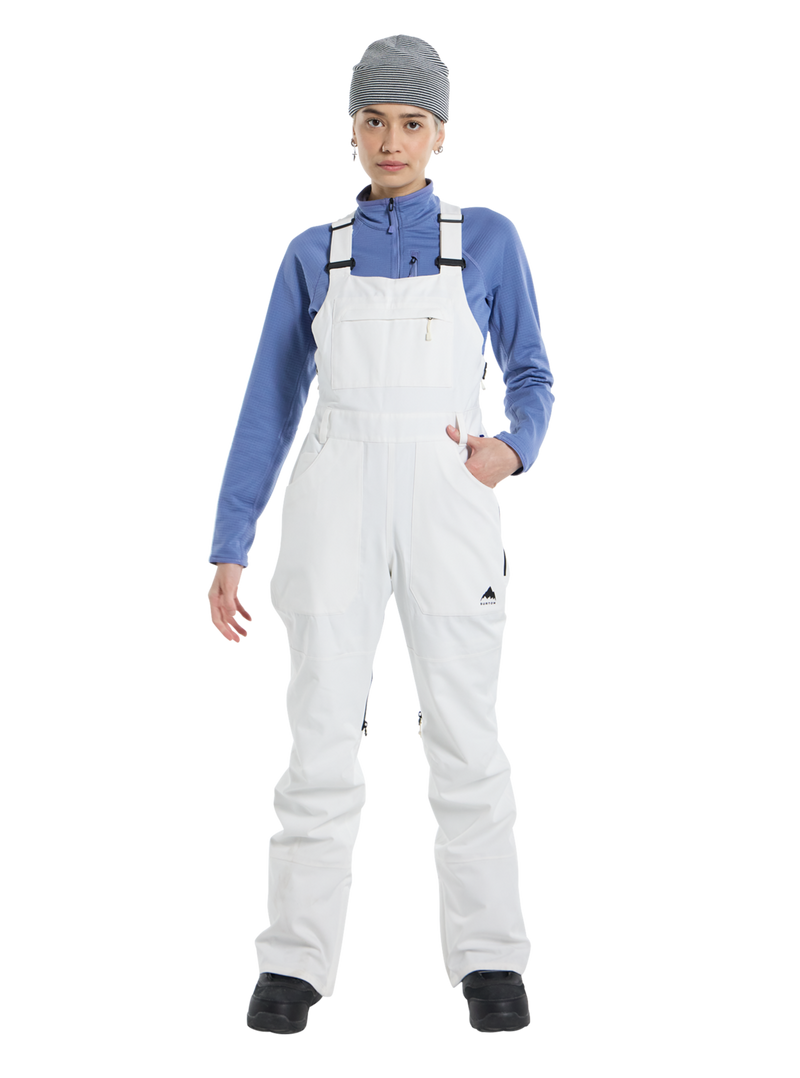 burton white womens bib pant