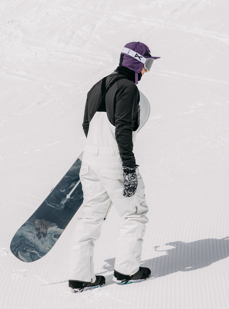 burton gore tex white bib pant