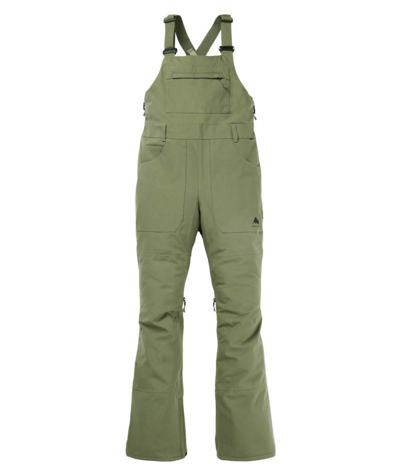 Burton Avalon Short Stretch Bib Womens Pants froest moss fit ski snowboard pant