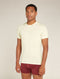 Icebreaker 150 Anatomica Short Sleeve Crew white undyed merino thermal undershirt