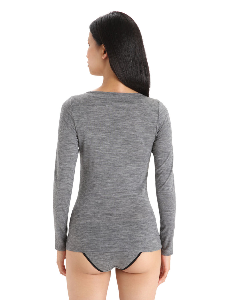 Icebreaker 150 Siren Sweetheart Long Sleeve Womens Thermal travel thermal low neck  light