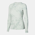 Le Bent Fractal Womens Lightweight Crew thermal white pattern merino bamboo