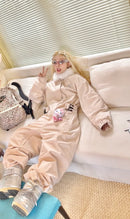 QLEO Fur Collar Suit