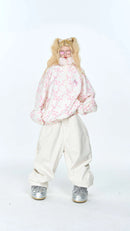 QLEO Bow Tie Fur Collar Hoodie