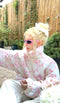 QLEO Bow Tie Fur Collar Hoodie