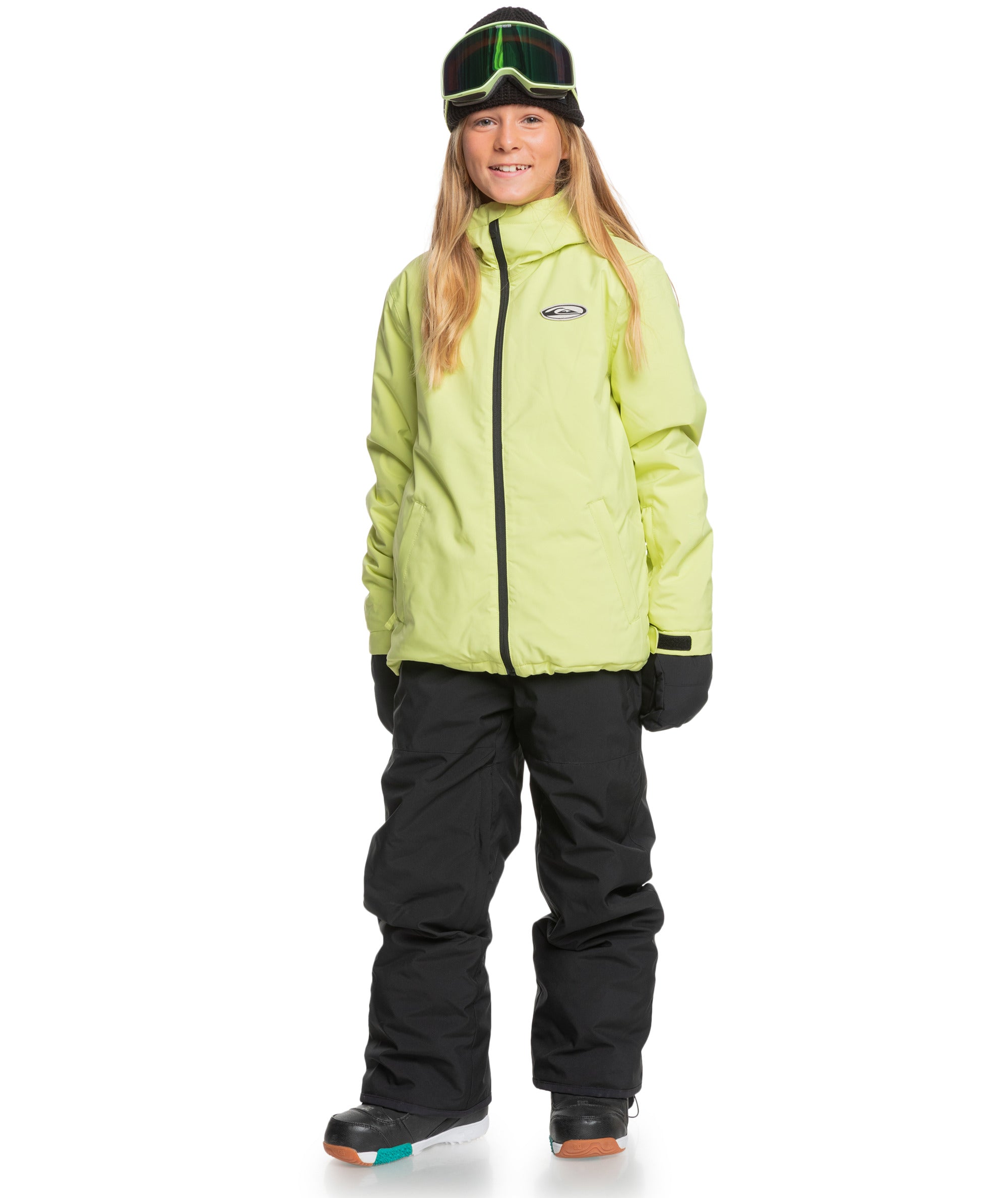 Quiksilver High In the Hood Youth Jacket celery green kids snow ski snowboard jacket
