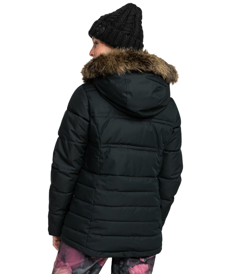 Roxy Quinn Womens Jacket Black Puffer