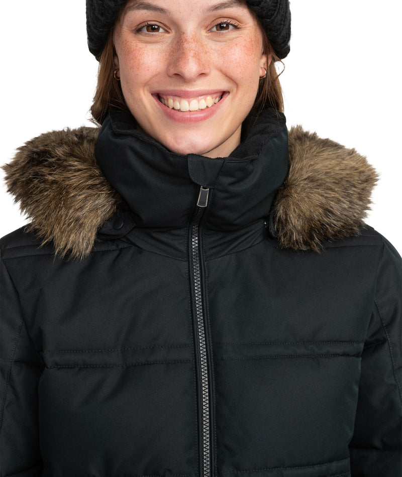 Roxy Quinn Womens Jacket Black Puffer