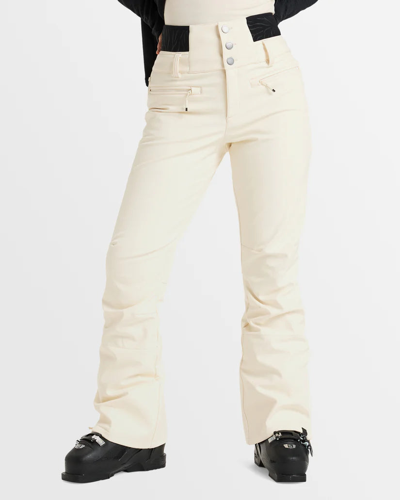 Roxy Rising High Womens Pant cream butter skinny stretch ski snowboard