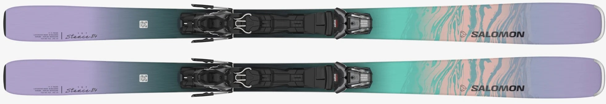 Salomon Stance 84 Skis + M11 GW Bindings Womens 2025