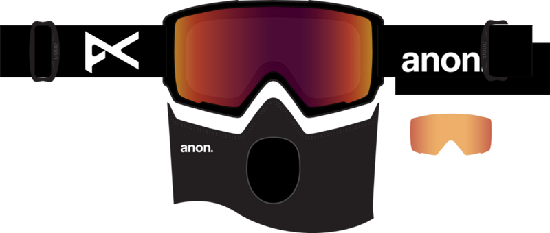 Anon M3 Goggles + Bonus Lens + MFI Face Mask Snowboard ski mask magnetic Asian