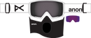 Anon M3 Goggles + Bonus Lens + MFI Face Mask Ski Snowboard Magnetic Snow