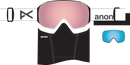 Anon M4 Cylindrical Goggles + Bonus Lens + MFI Face Mask Snowboarding Skiing Magnetic