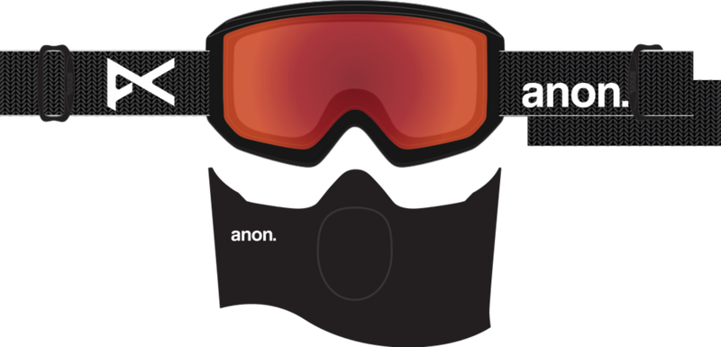 Anon Relapse Jr. Goggles + MFI Face Mask Snow Snowboarding Glasses ski Asian Low bridge Fit