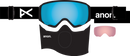 Anon WM1 Low Bridge Fit Goggles + Bonus Lens + MFI Face Mask Ski Snowboard womens magnetic goggles face mask and extra lens asian