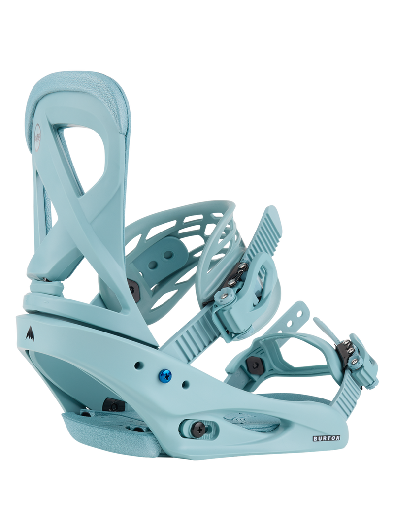 Burton Scribe Womens Snowboard Bindings 2024 Rock Lichen Blue