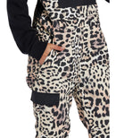 dc womens leopard print snow ski bib pant cheetah print animal print tiger pattern snowboarding 