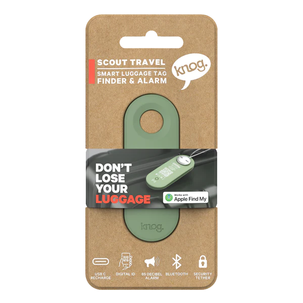 KNOG Scout Travel Tag Smart Luggage Tag Finder and alarm bag Finder