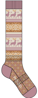 Rojo Nordic Snowflake Kids Sock