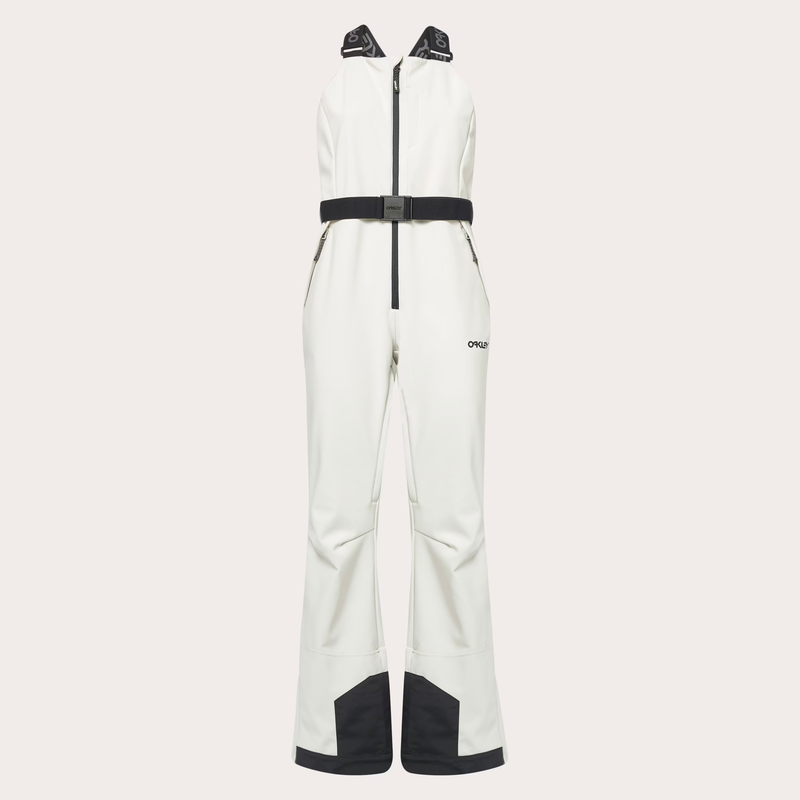 Oakley TNP Harper Softshell Womens Bib Skiing Snowboarding belt Stretch bib White CReam Skiing Snowboarding snow pant belt