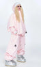QLEO Pink Checkered Snow Jacket