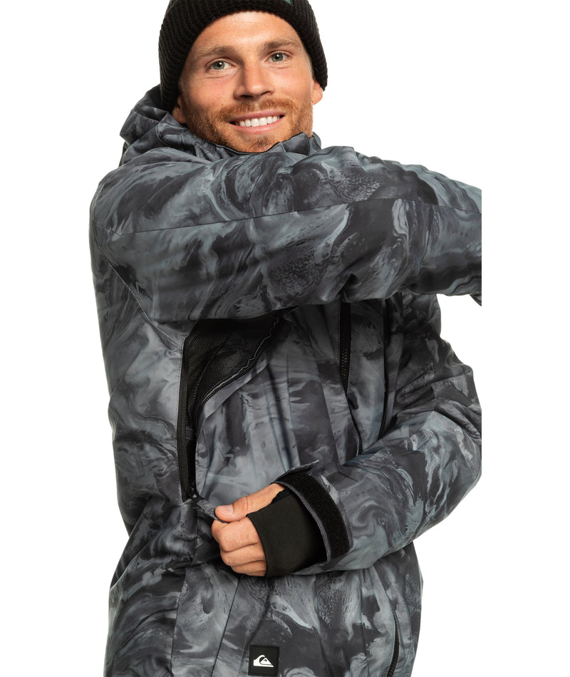 quiksilver mission printed jacket cheap snow ski snowboarding waterproof