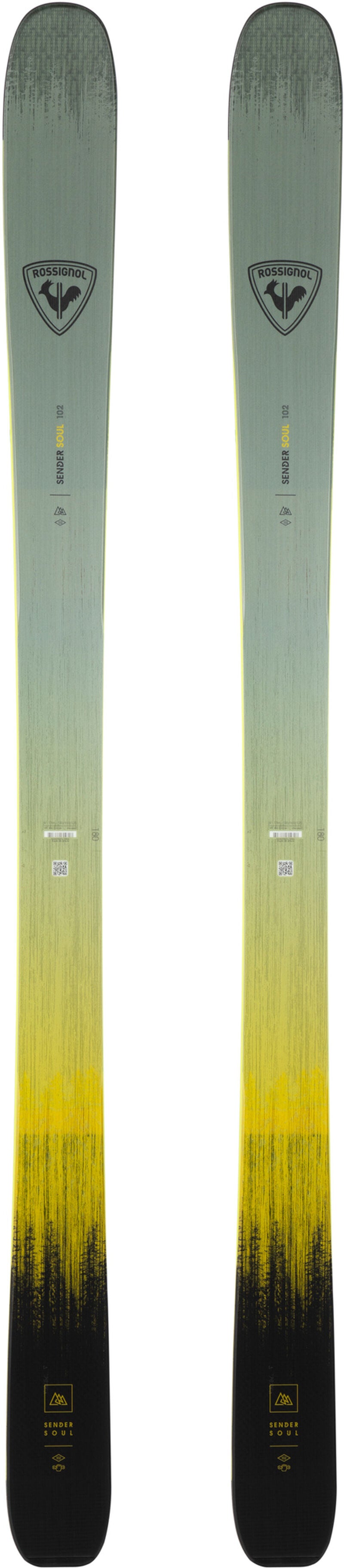 Extend your range. From first tracks to routine carving, the Rossignol Sender Soul 102 is a do-it-all freeride ski that's light, versatile and performs in all conditions, in bounds and out. Its effortless freeride feel is paired with medium radius bias that is equally adept at blasting through tight trees as it is carving the afternoon piste. A race-inspired wood core with our Air Tip technology give it a responsive go-anywhere personality that can charge, float carve and cruise as needed. Step in, explore 