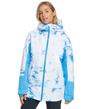 Roxy Chloe Kim Womens Jacket Azure Blue Clouds