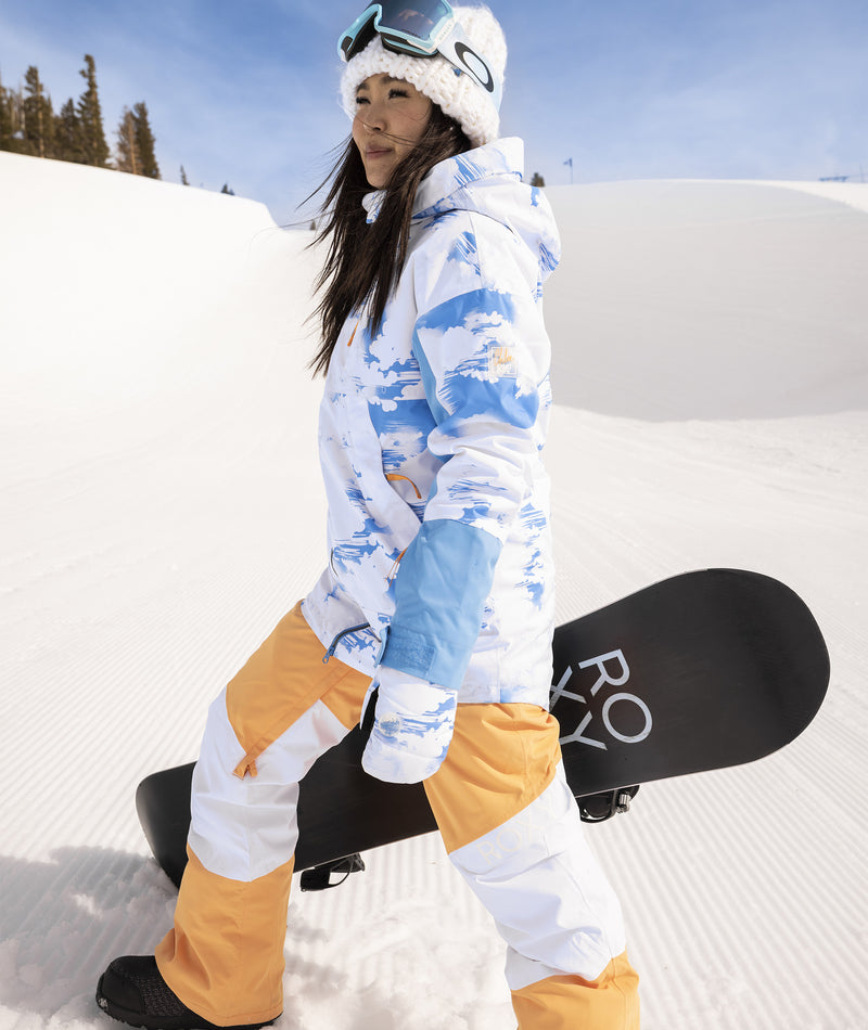 Roxy Chloe Kim Womens Jacket Azure Blue Clouds